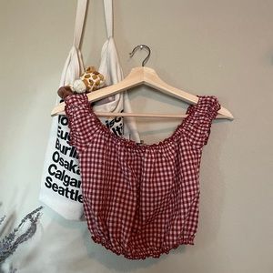 Brandy Melville Gingham Crop Top